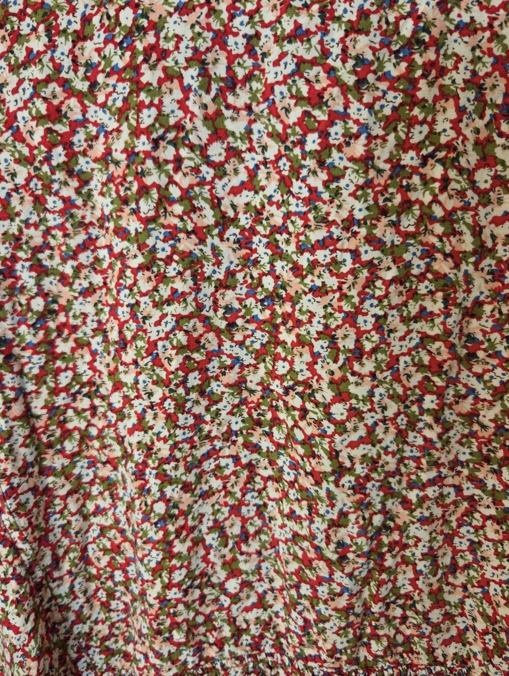 Natural Life Women's Stella Mini Oversized Floral Red Babydoll Dress Pocket L/XL - Picture 5 of 9